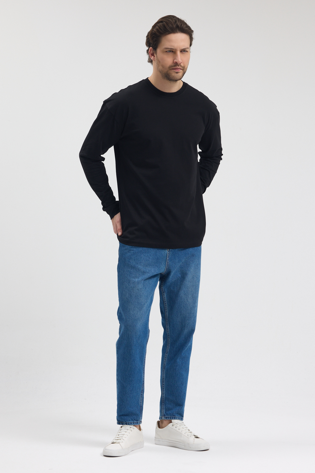 Siyah Uzun Kollu Premium T-Shirt - Görsel 8