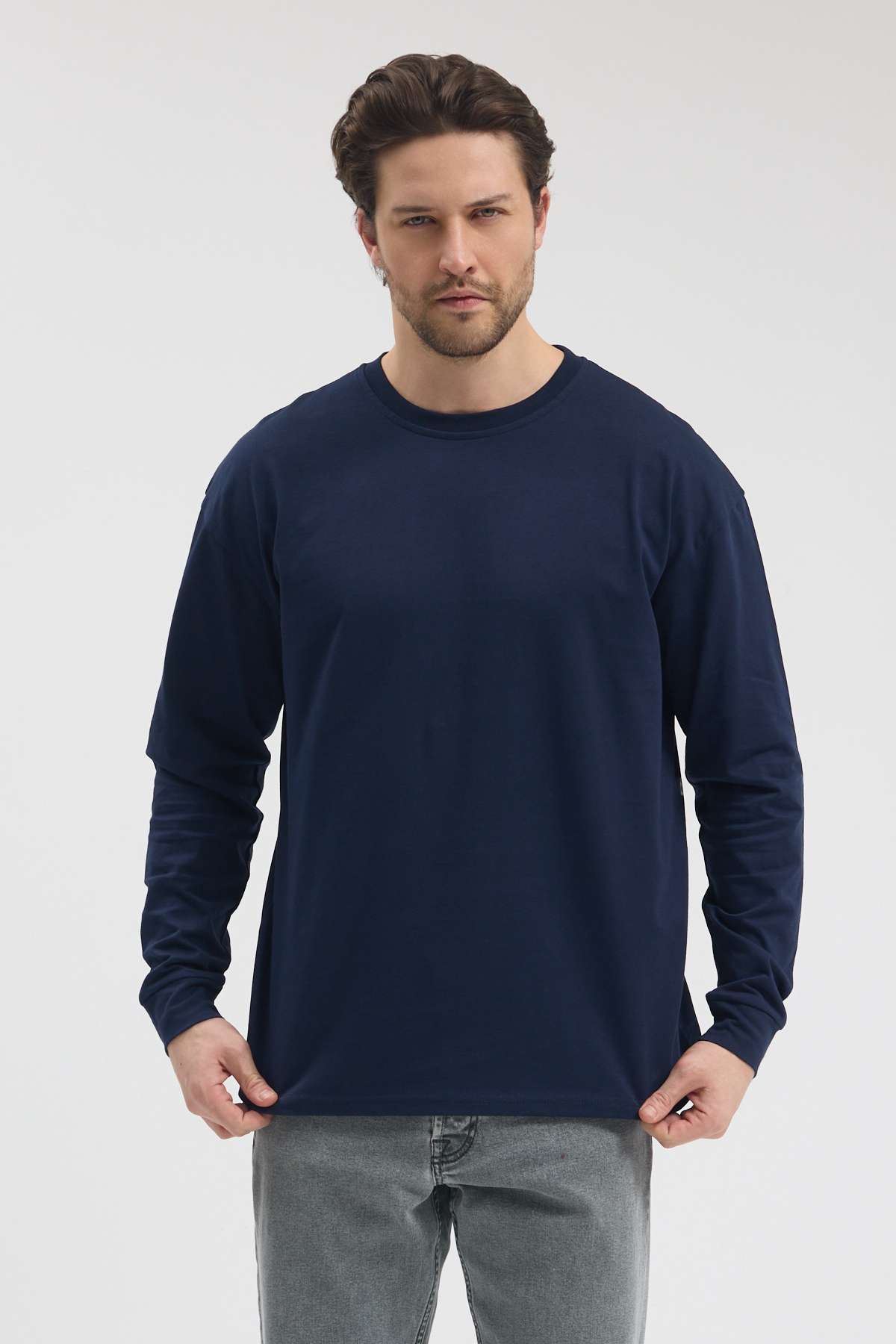 Lacivert Uzun Kollu Premium T-Shirt - Görsel 6