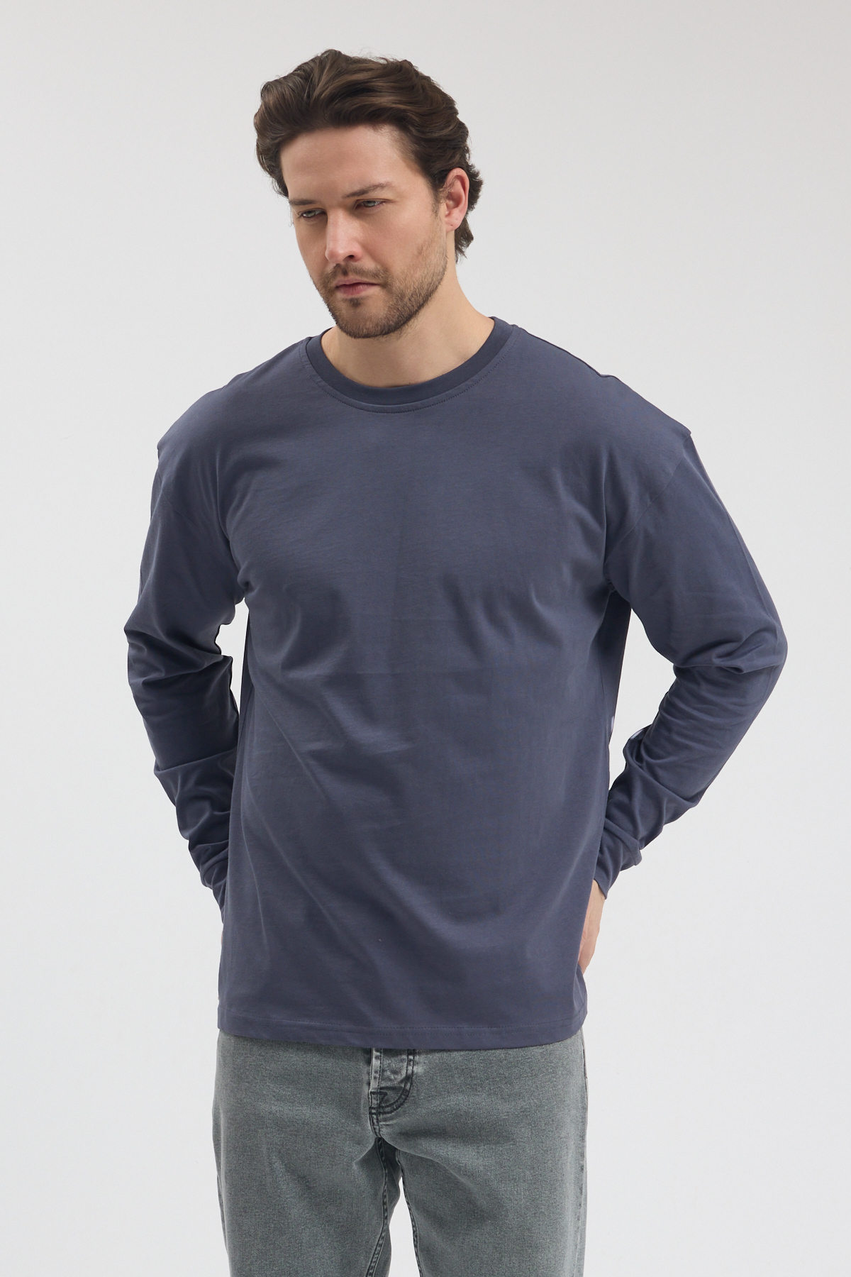 Füme Uzun Kollu Premium T-Shirt - Görsel 5