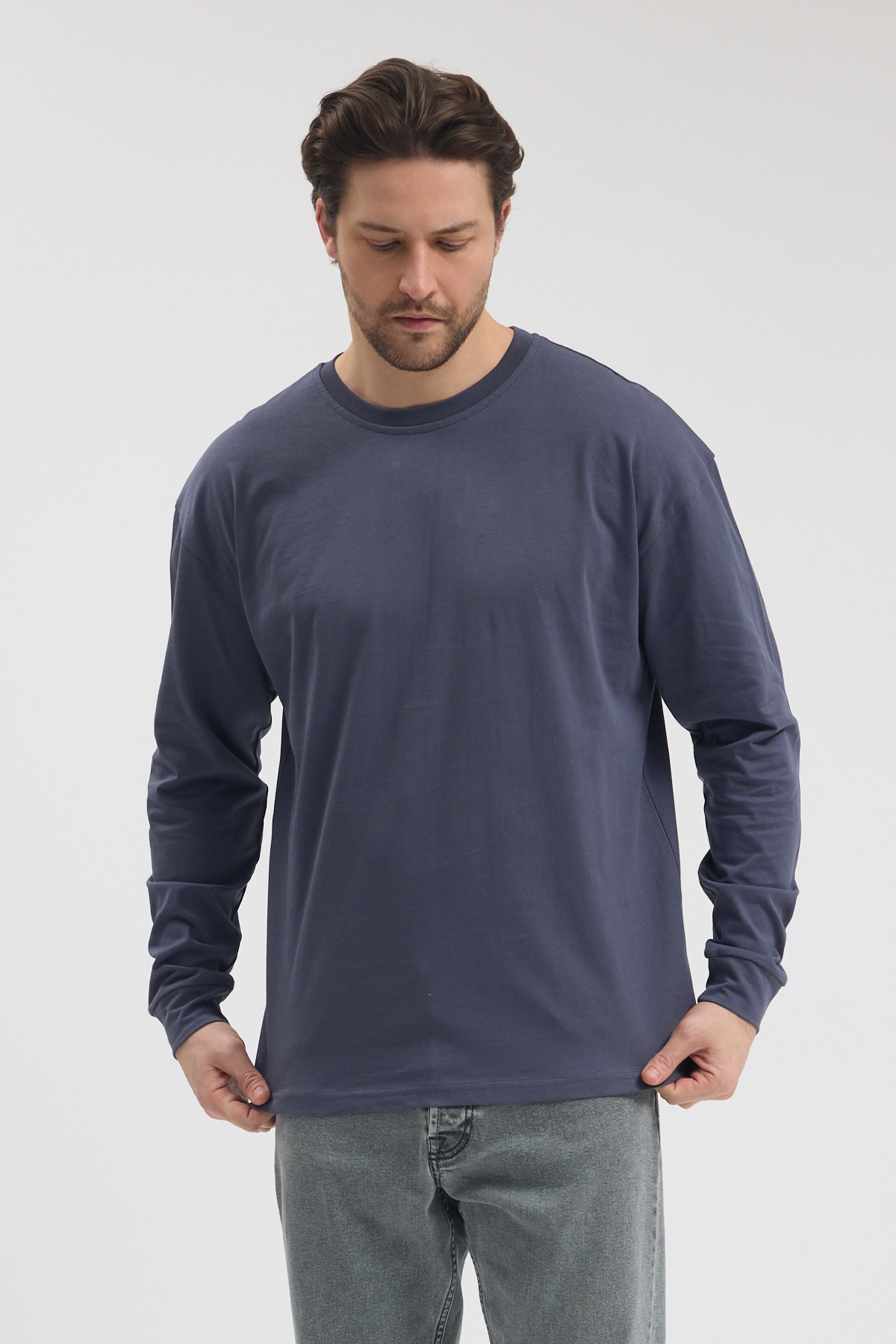 Füme Uzun Kollu Premium T-Shirt - Görsel 9
