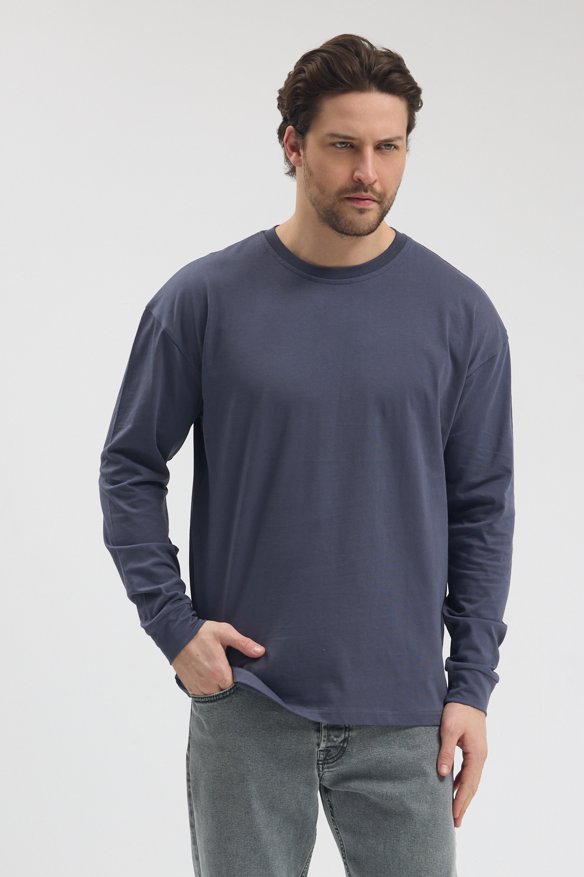 Füme Uzun Kollu Premium T-Shirt